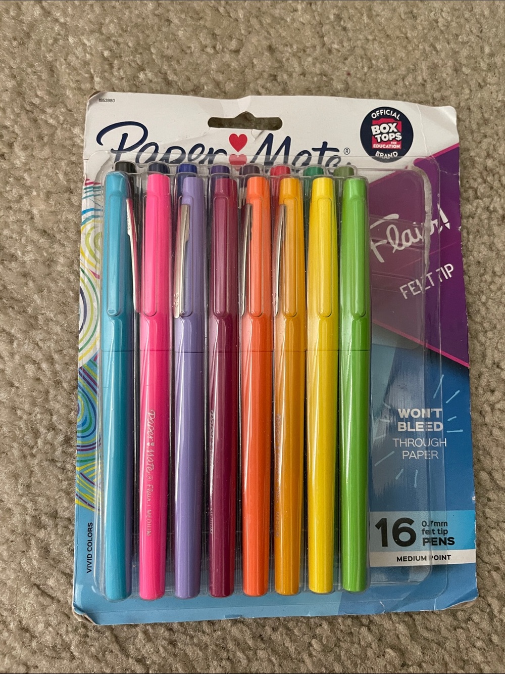 16 Flair pens - Multicolor Pack - package was opened but not used.